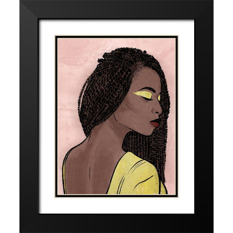 Fierce Woman 1 Black Modern Wood Framed Art Print with Double Matting by Prime, Marcus