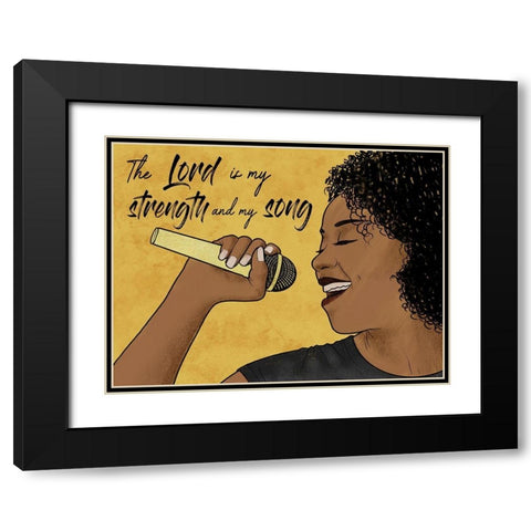 Strength And Song Black Modern Wood Framed Art Print with Double Matting by Prime, Marcus