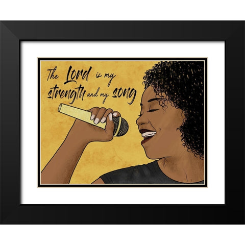 Strength And Song Black Modern Wood Framed Art Print with Double Matting by Prime, Marcus