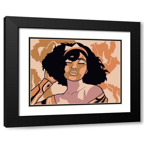 Disco Party Girl Black Modern Wood Framed Art Print with Double Matting by Prime, Marcus