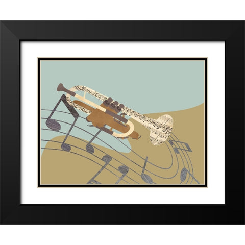 Feel The Music 2 Black Modern Wood Framed Art Print with Double Matting by Prime, Marcus