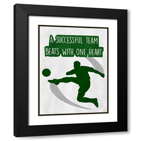 One Heart Beat Black Modern Wood Framed Art Print with Double Matting by Prime, Marcus