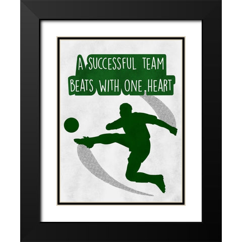 One Heart Beat Black Modern Wood Framed Art Print with Double Matting by Prime, Marcus