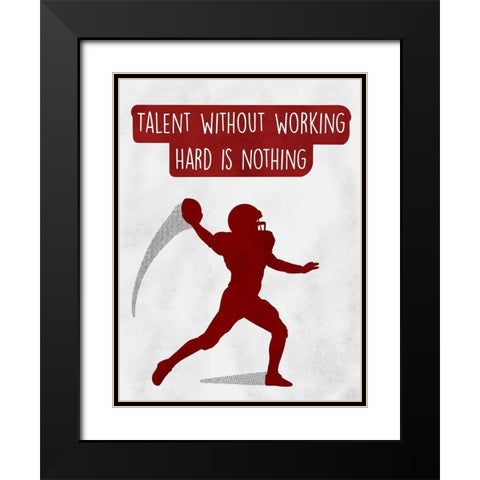 Work Hard Black Modern Wood Framed Art Print with Double Matting by Prime, Marcus