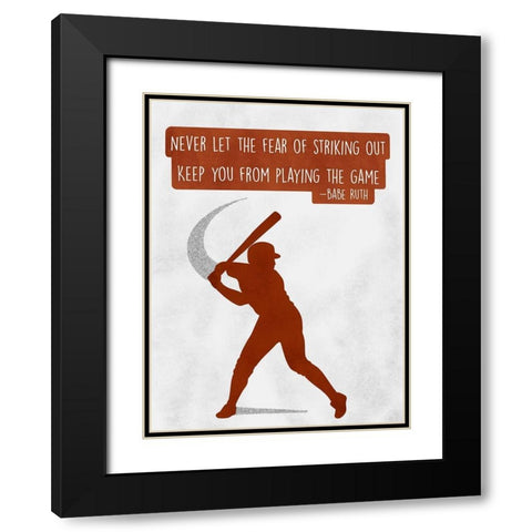 Play The Game Black Modern Wood Framed Art Print with Double Matting by Prime, Marcus