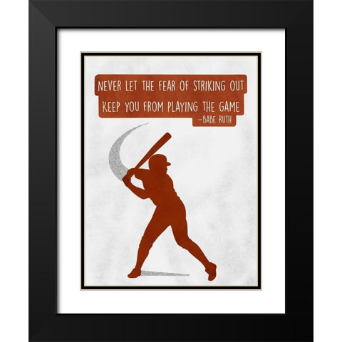 Play The Game Black Modern Wood Framed Art Print with Double Matting by Prime, Marcus