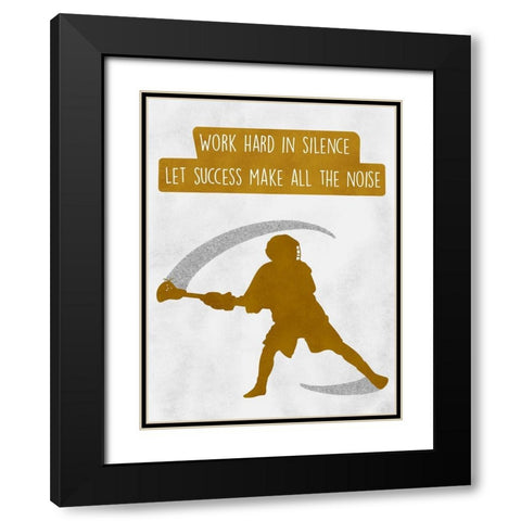 Success Noise Black Modern Wood Framed Art Print with Double Matting by Prime, Marcus