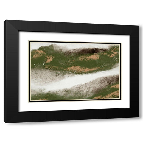 Rustic Waves 1 Black Modern Wood Framed Art Print with Double Matting by Prime, Marcus