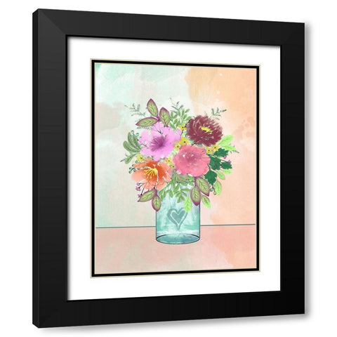 Loving Bouquet Black Modern Wood Framed Art Print with Double Matting by Prime, Marcus