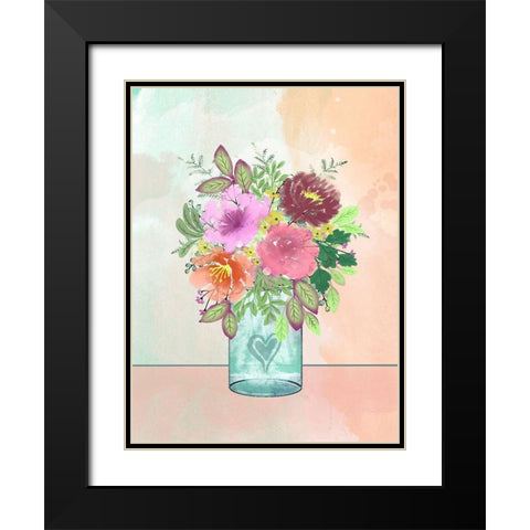 Loving Bouquet Black Modern Wood Framed Art Print with Double Matting by Prime, Marcus