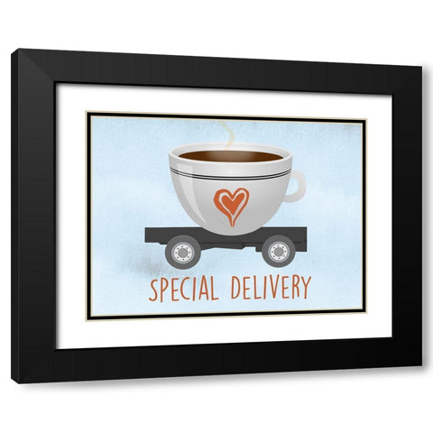Special Delivery Black Modern Wood Framed Art Print with Double Matting by Prime, Marcus