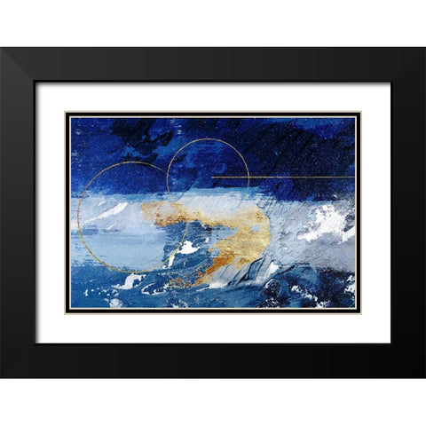 Indigo Gold Storm 2 Black Modern Wood Framed Art Print with Double Matting by Prime, Marcus