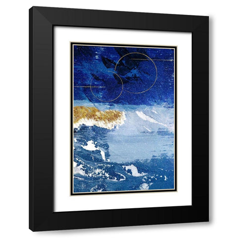 Indigo Gold Storm 3 Black Modern Wood Framed Art Print with Double Matting by Prime, Marcus