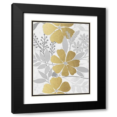 Golden Nature 1 Black Modern Wood Framed Art Print with Double Matting by Prime, Marcus