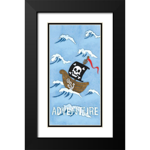 Adventure Awaits Black Modern Wood Framed Art Print with Double Matting by Prime, Marcus