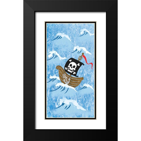 Pirate Sea Black Modern Wood Framed Art Print with Double Matting by Prime, Marcus