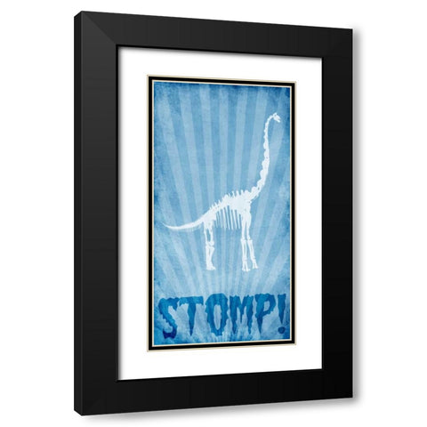 Dino Bones 3 Black Modern Wood Framed Art Print with Double Matting by Prime, Marcus