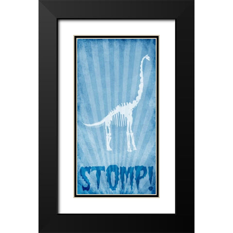 Dino Bones 3 Black Modern Wood Framed Art Print with Double Matting by Prime, Marcus