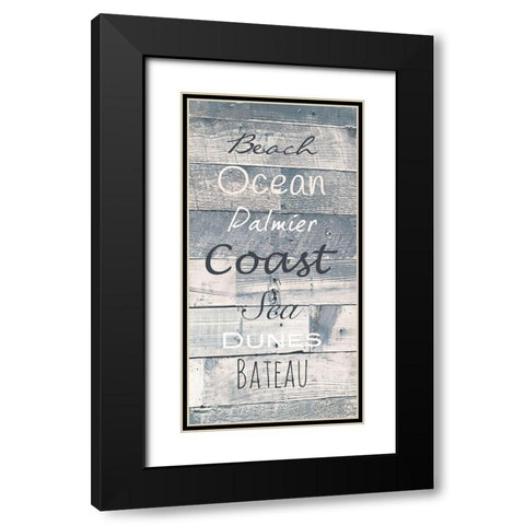 Merveilleuse Plage Black Modern Wood Framed Art Print with Double Matting by Prime, Marcus