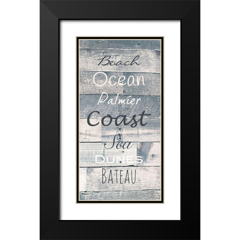 Merveilleuse Plage Black Modern Wood Framed Art Print with Double Matting by Prime, Marcus