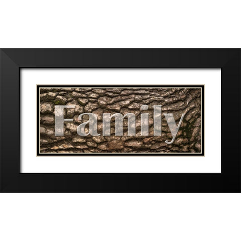 Family Bark Black Modern Wood Framed Art Print with Double Matting by Prime, Marcus
