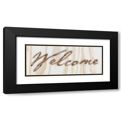 Welcome Wood Black Modern Wood Framed Art Print with Double Matting by Prime, Marcus
