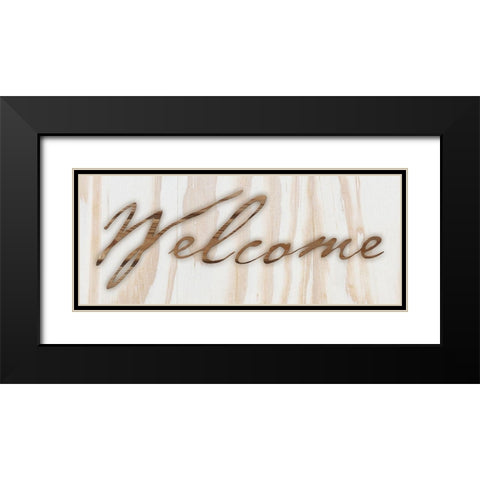 Welcome Wood Black Modern Wood Framed Art Print with Double Matting by Prime, Marcus