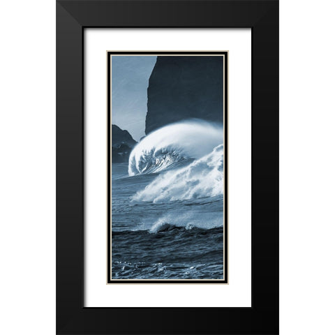 Brilliant Surf 2 Black Modern Wood Framed Art Print with Double Matting by Prime, Marcus