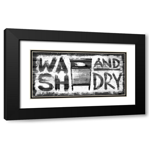 Wash And Dry 1 Black Modern Wood Framed Art Print with Double Matting by Prime, Marcus