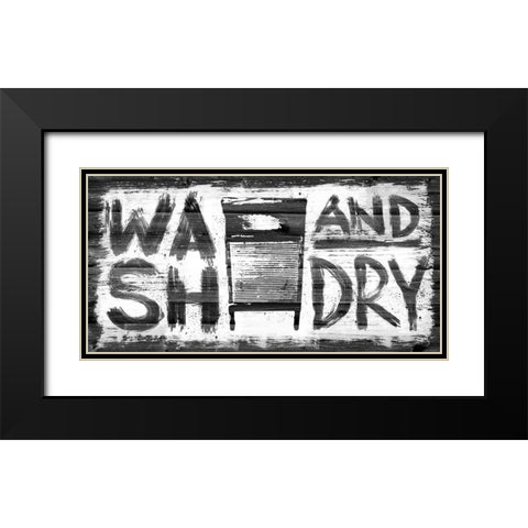 Wash And Dry 1 Black Modern Wood Framed Art Print with Double Matting by Prime, Marcus