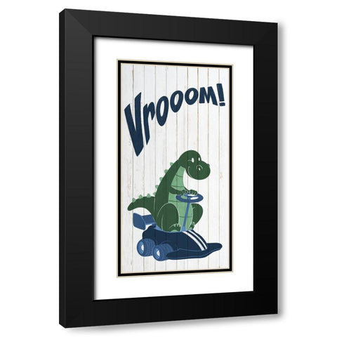 Dino Vroom 1 Black Modern Wood Framed Art Print with Double Matting by Prime, Marcus