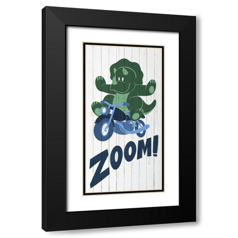 Dino Zoom 1 Black Modern Wood Framed Art Print with Double Matting by Prime, Marcus
