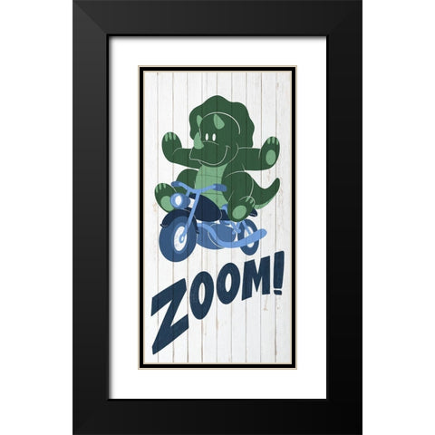 Dino Zoom 1 Black Modern Wood Framed Art Print with Double Matting by Prime, Marcus