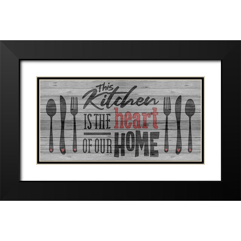 Hearts Home 1 Black Modern Wood Framed Art Print with Double Matting by Prime, Marcus