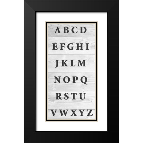 Alphabet Wood Black Modern Wood Framed Art Print with Double Matting by Prime, Marcus