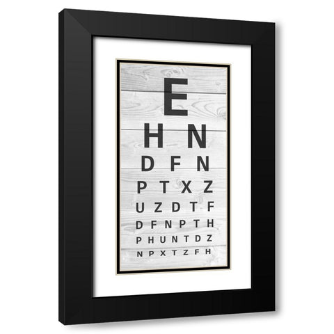 Wooden Eye Chart Black Modern Wood Framed Art Print with Double Matting by Prime, Marcus