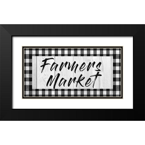 Farmers Market Black Modern Wood Framed Art Print with Double Matting by Prime, Marcus