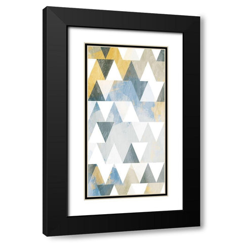 Splashing Shapes Black Modern Wood Framed Art Print with Double Matting by Prime, Marcus