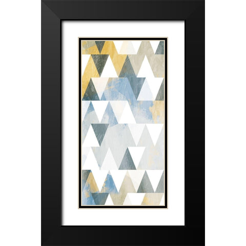 Splashing Shapes Black Modern Wood Framed Art Print with Double Matting by Prime, Marcus