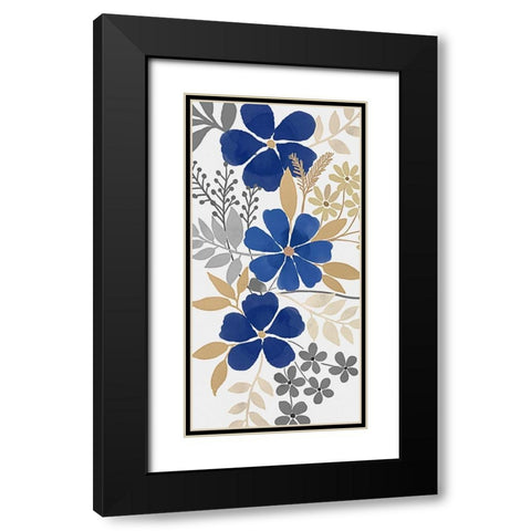 Floral Neutral Bunch 1 Black Modern Wood Framed Art Print with Double Matting by Prime, Marcus