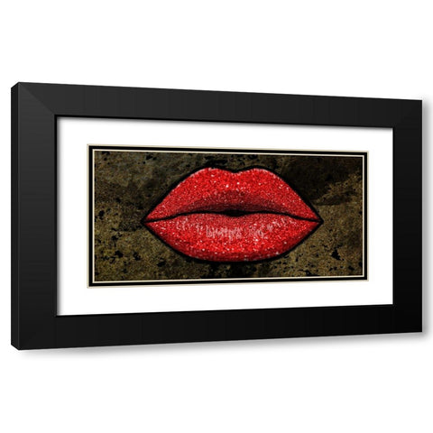 Glitter Kiss 2 Black Modern Wood Framed Art Print with Double Matting by Prime, Marcus