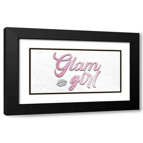 Pink Glamor Girl Black Modern Wood Framed Art Print with Double Matting by Prime, Marcus