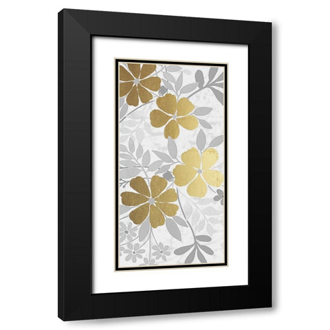Floral Golden Bunch 2 Black Modern Wood Framed Art Print with Double Matting by Prime, Marcus
