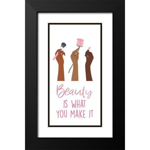 Making Beauty Black Modern Wood Framed Art Print with Double Matting by Prime, Marcus