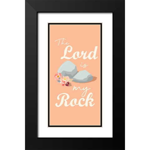 Lord Is My Rock Black Modern Wood Framed Art Print with Double Matting by Prime, Marcus