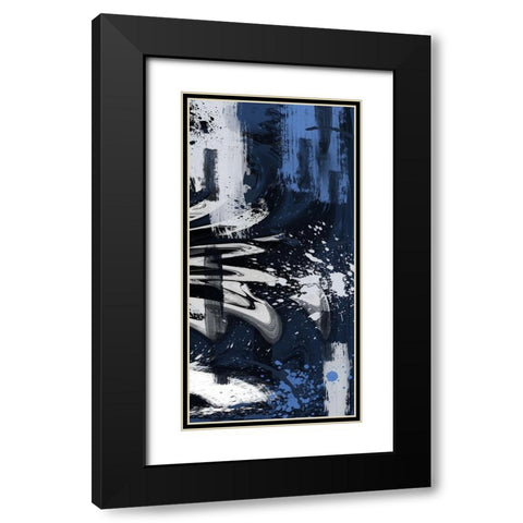 Disfigured Marble Black Modern Wood Framed Art Print with Double Matting by Prime, Marcus