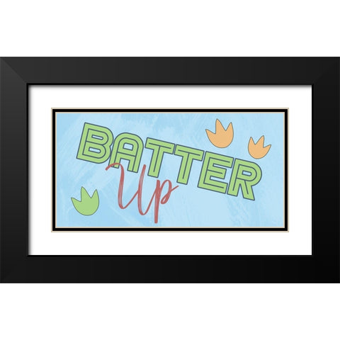 Batter Up Black Modern Wood Framed Art Print with Double Matting by Prime, Marcus