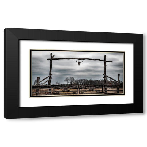 Cattle Ranch Black Modern Wood Framed Art Print with Double Matting by Prime, Marcus