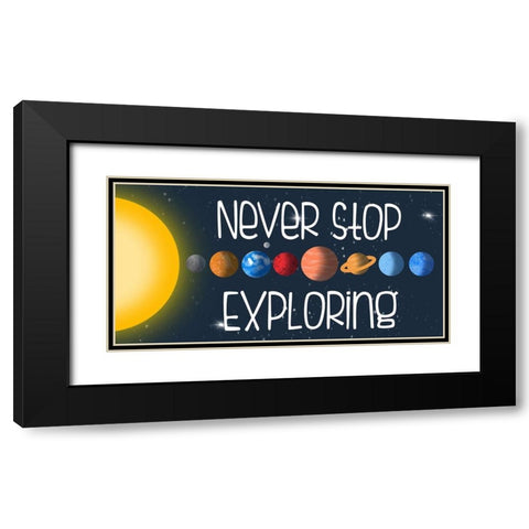 Never Stop Black Modern Wood Framed Art Print with Double Matting by Prime, Marcus