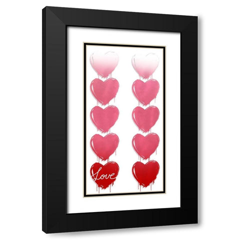 Love Drips Black Modern Wood Framed Art Print with Double Matting by Prime, Marcus
